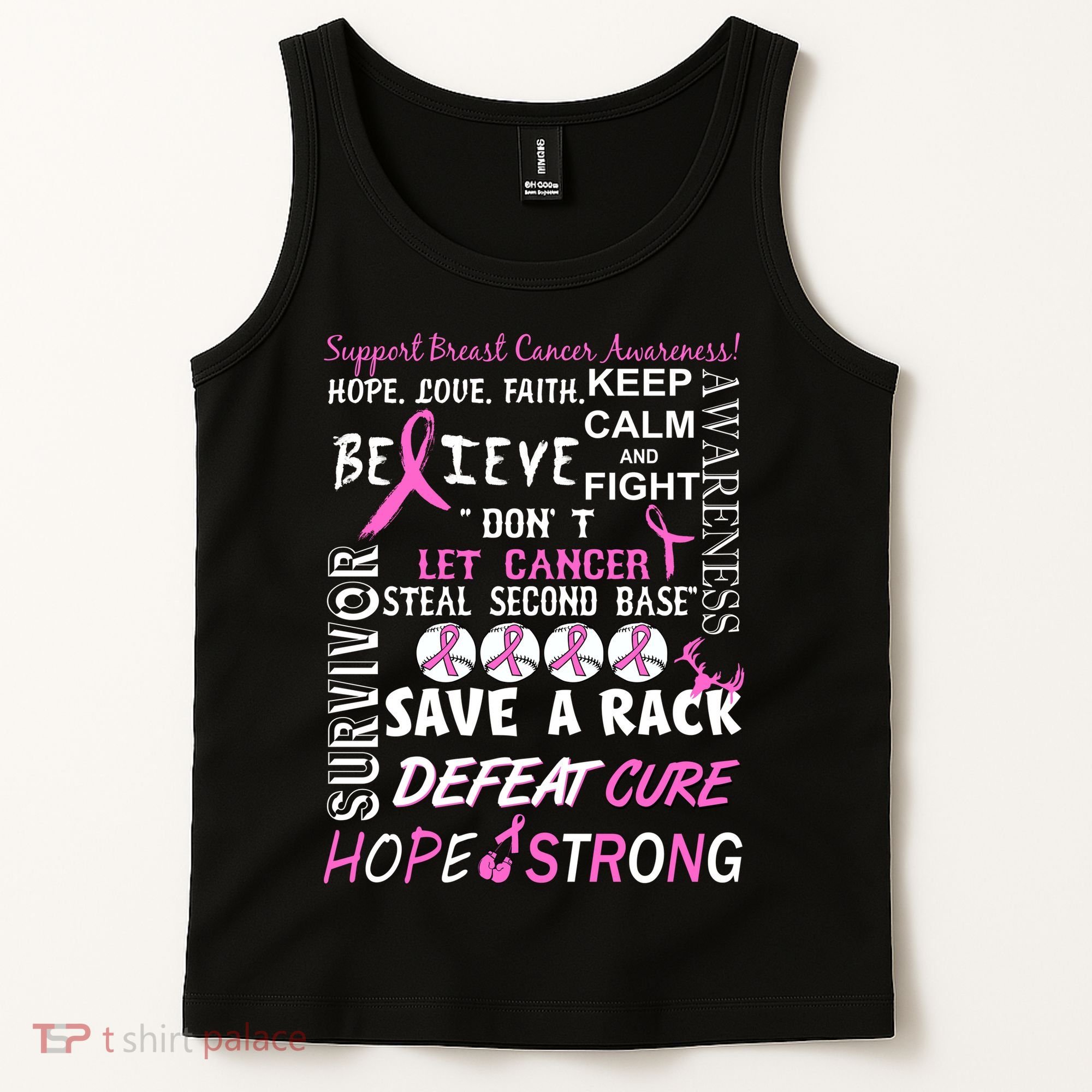 Breast Cancer Awareness Mash-Up Tank Top