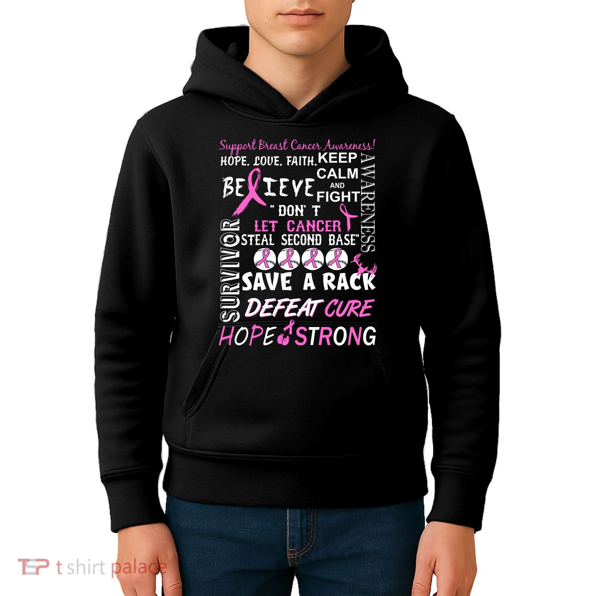 Breast Cancer Awareness Mash-Up Kids Hoodie