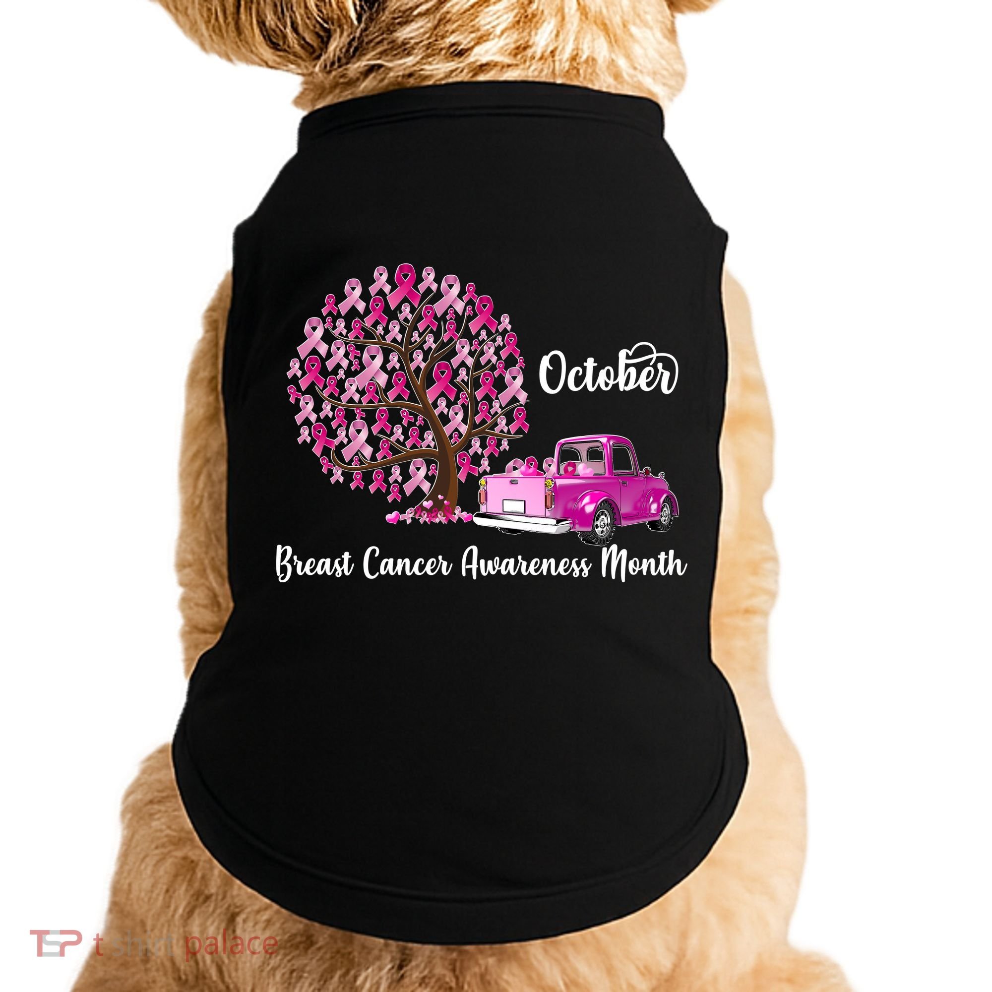 Breast Cancer Awareness Month October Roots Doggie Tank