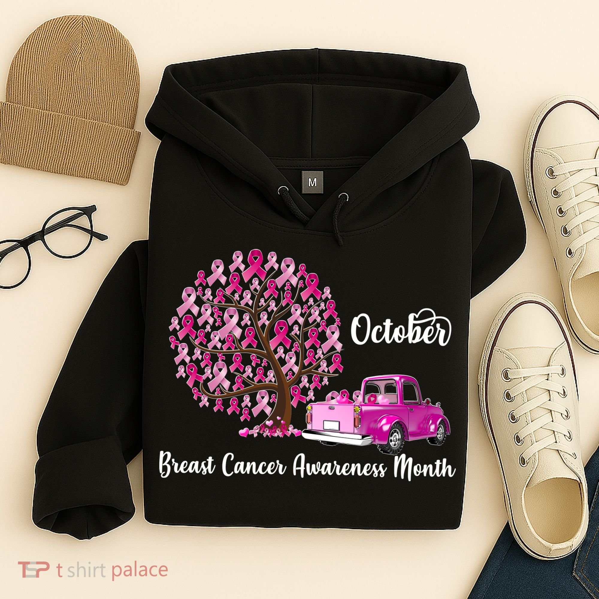 Breast Cancer Awareness Month October Roots Hoodie