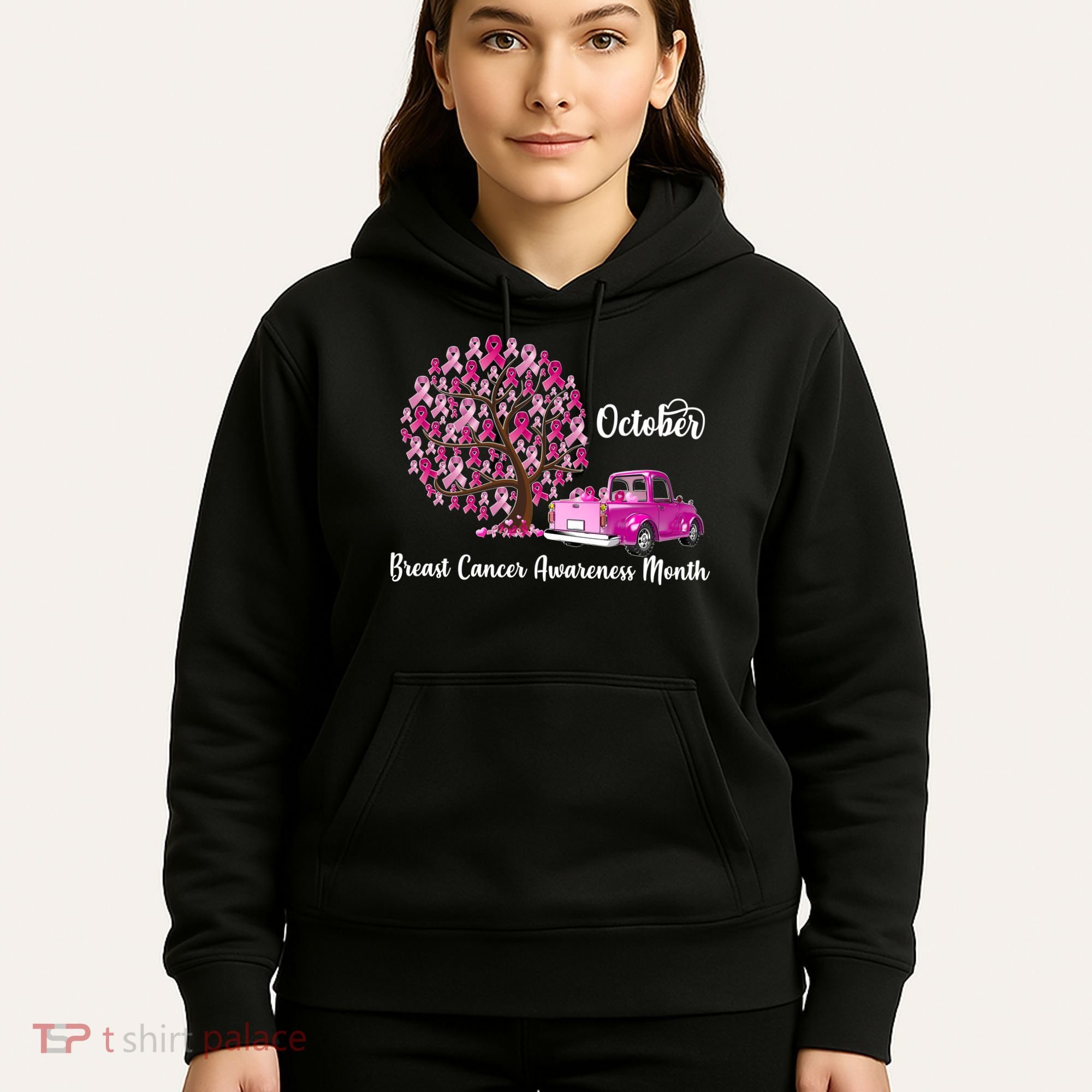 Breast Cancer Awareness Month October Roots Hoodie