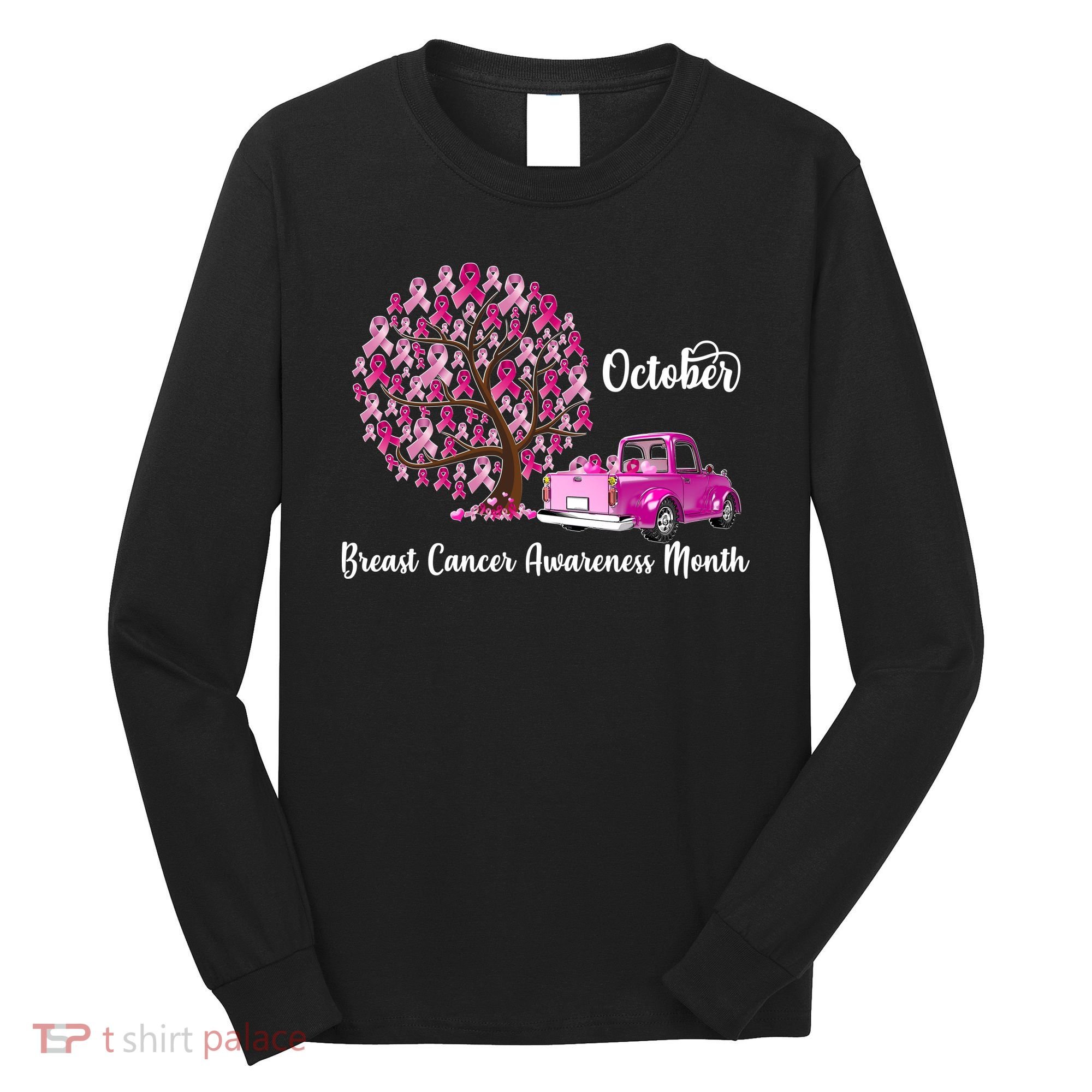 Breast Cancer Awareness Month October Roots Long Sleeve Shirt