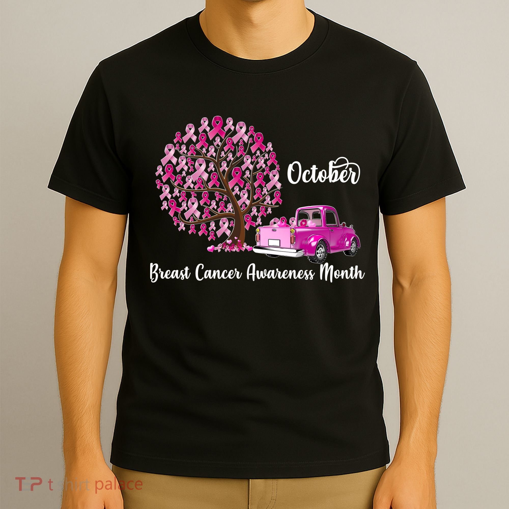 Breast Cancer Awareness Month October Roots T-Shirt