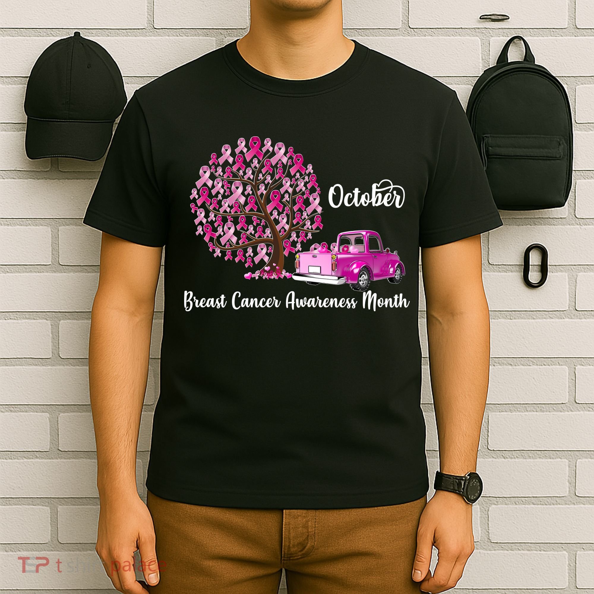 Breast Cancer Awareness Month October Roots T-Shirt