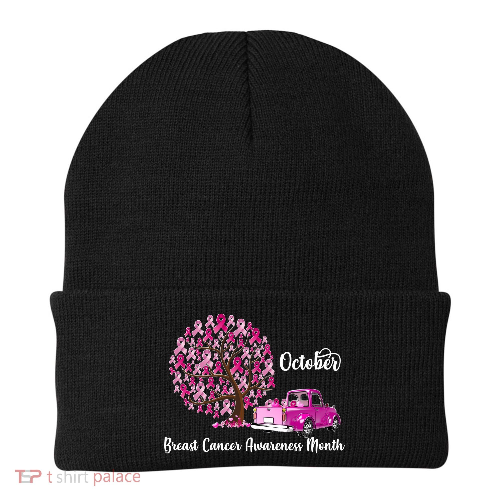 Breast Cancer Awareness Month October Roots Beanie