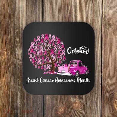 Breast Cancer Awareness Month October Roots Coaster