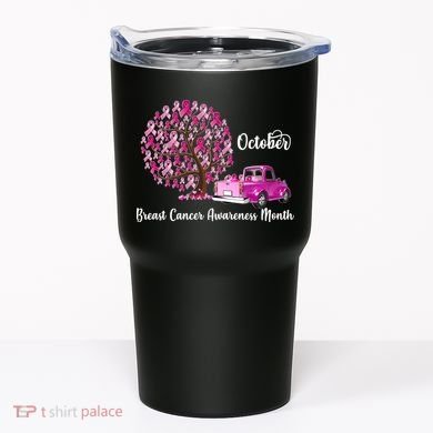Breast Cancer Awareness Month October Roots Tumbler
