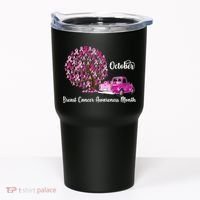 Breast Cancer Awareness Month October Roots Tumbler thumb 0