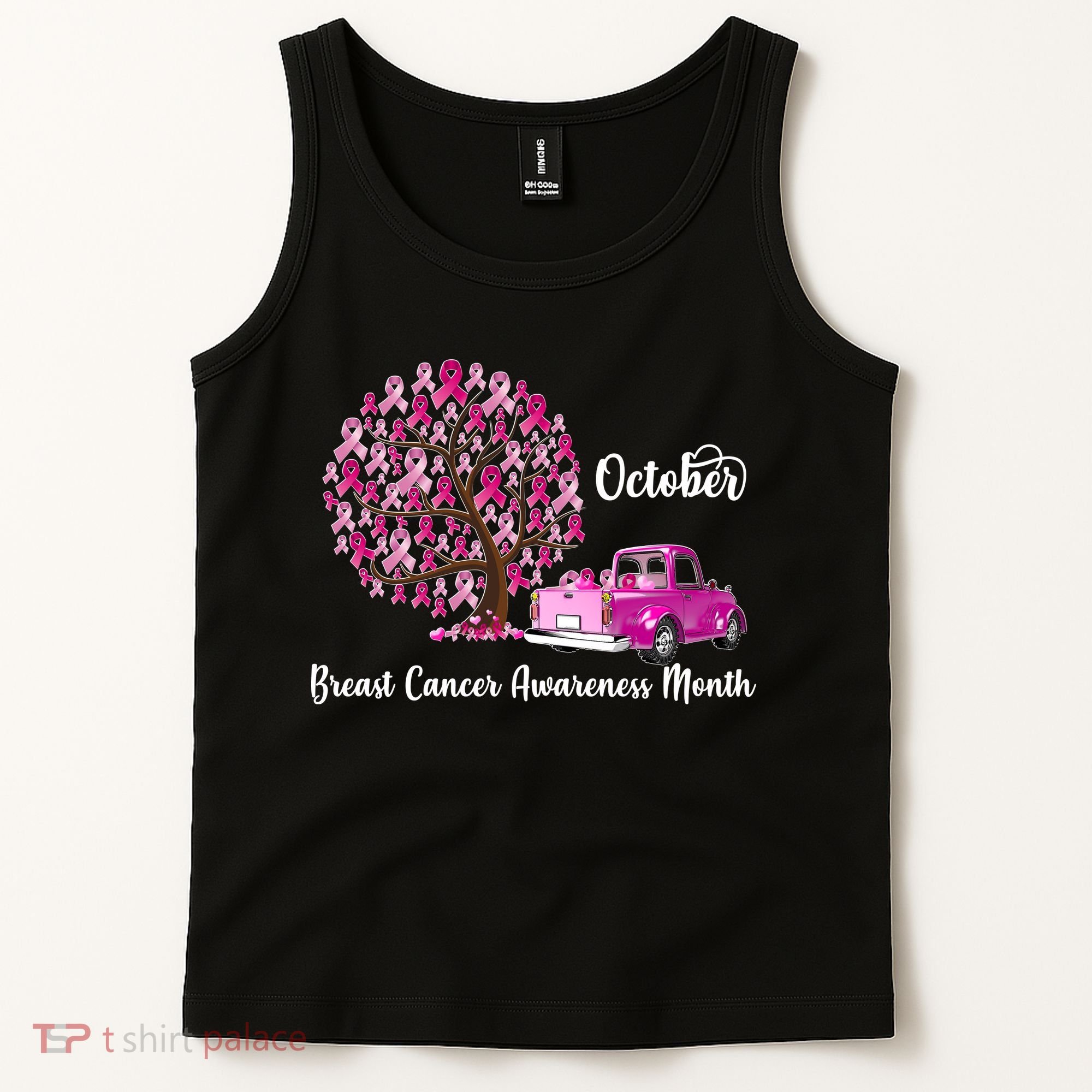 Breast Cancer Awareness Month October Roots Tank Top