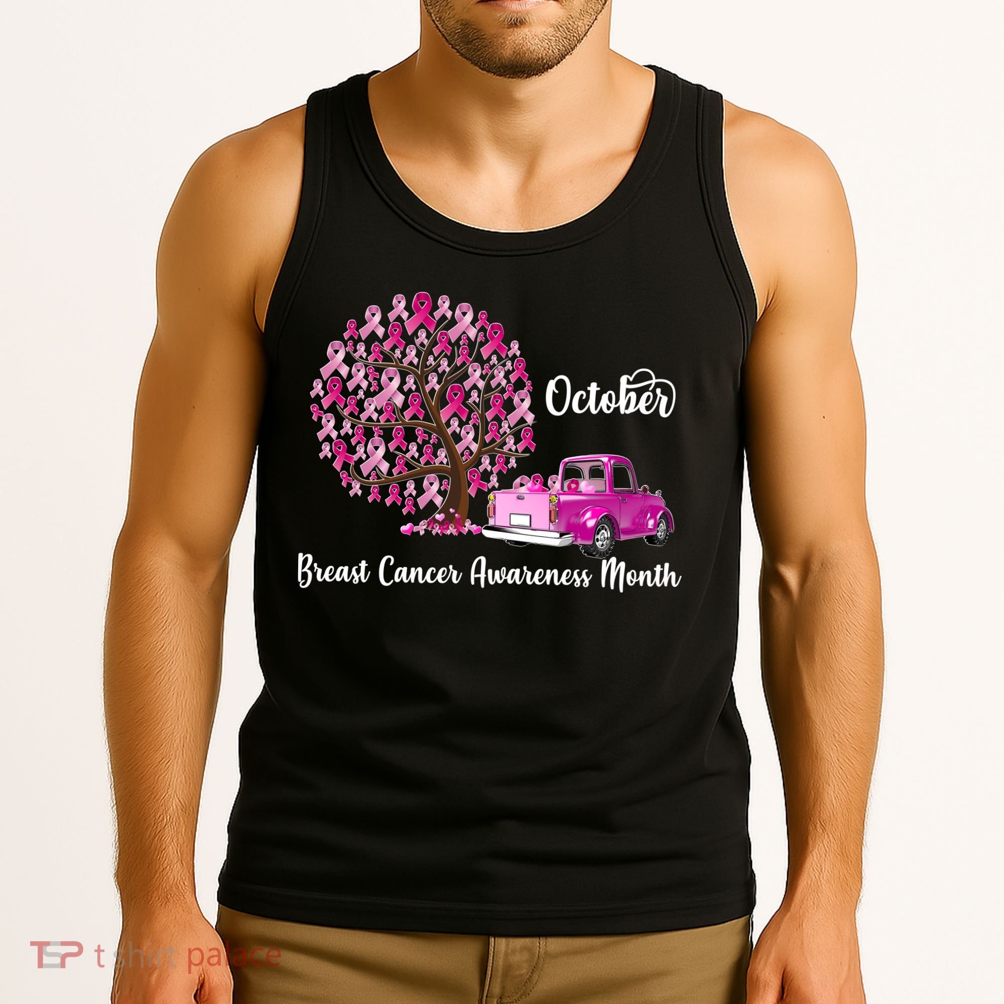 Breast Cancer Awareness Month October Roots Tank Top