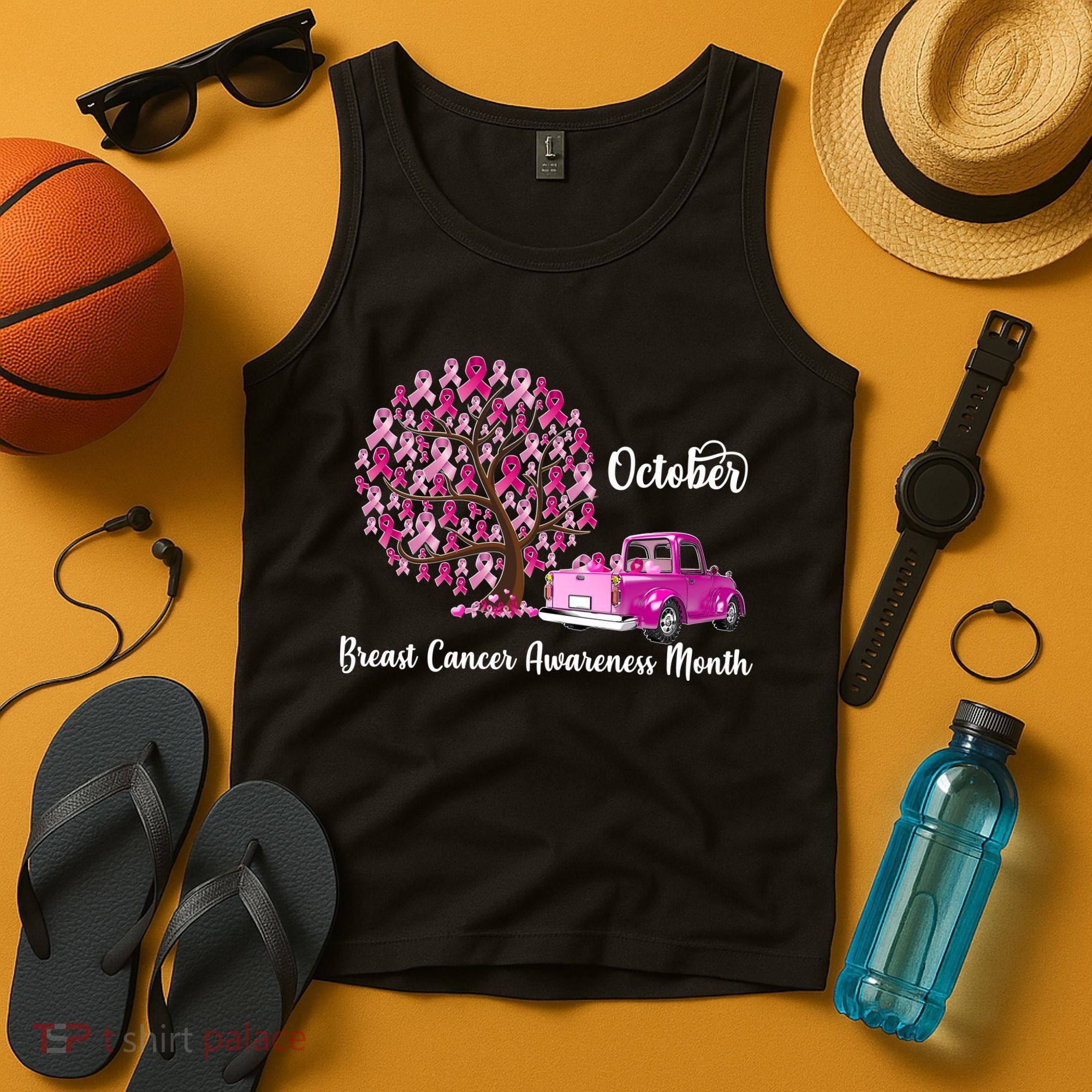 Breast Cancer Awareness Month October Roots Tank Top