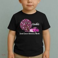 Breast Cancer Awareness Month October Roots Toddler T-Shirt thumb 2