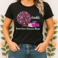 Breast Cancer Awareness Month October Roots Women's T-Shirt thumb 2