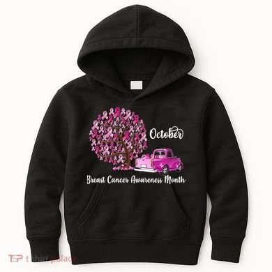 Breast Cancer Awareness Month October Roots Kids Hoodie