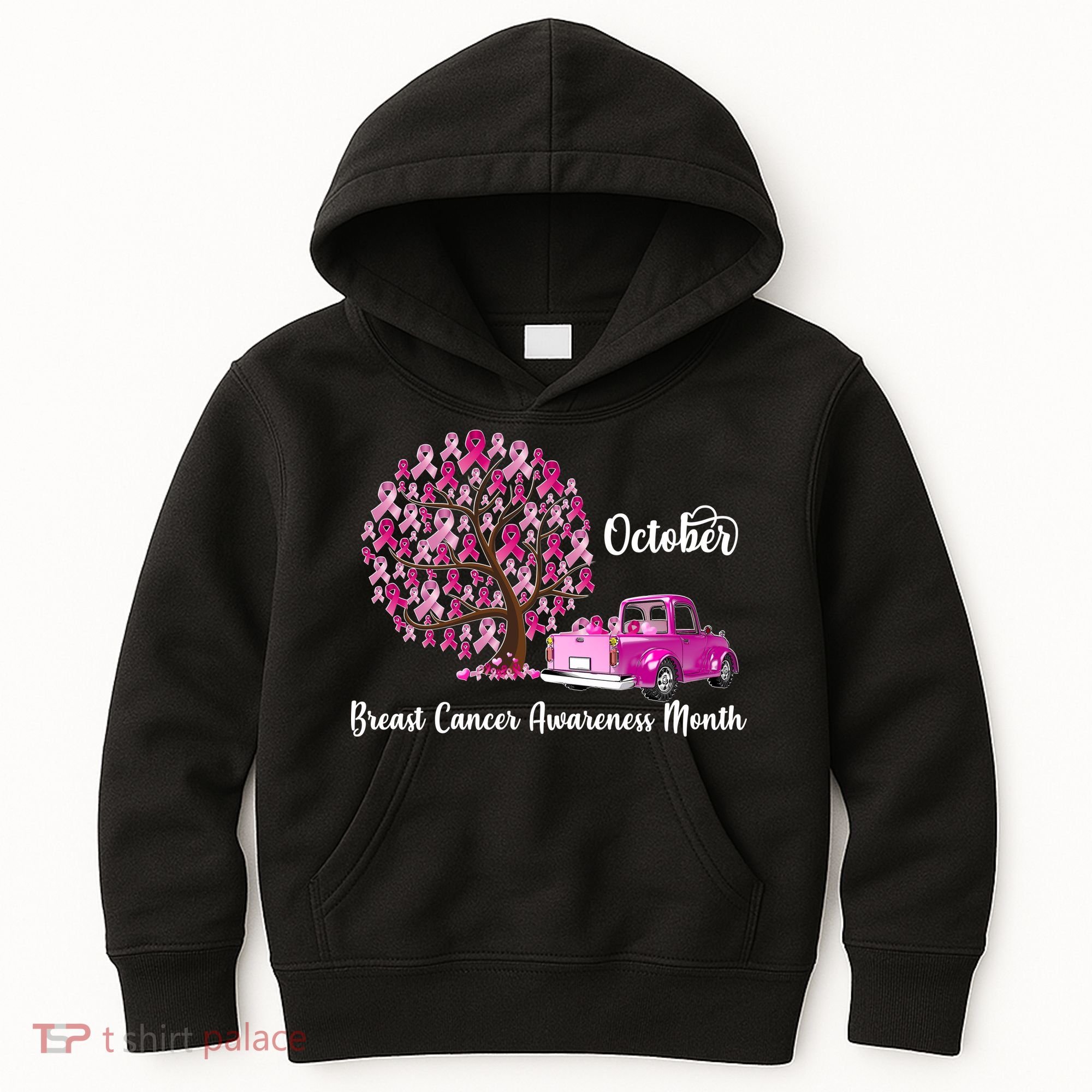 Breast Cancer Awareness Month October Roots Kids Hoodie