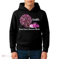 Breast Cancer Awareness Month October Roots Kids Hoodie thumb 4