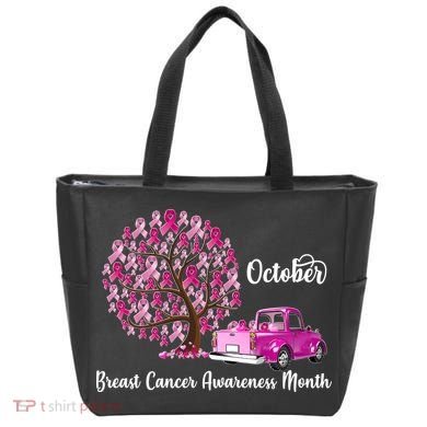 Breast Cancer Awareness Month October Roots Tote Bag