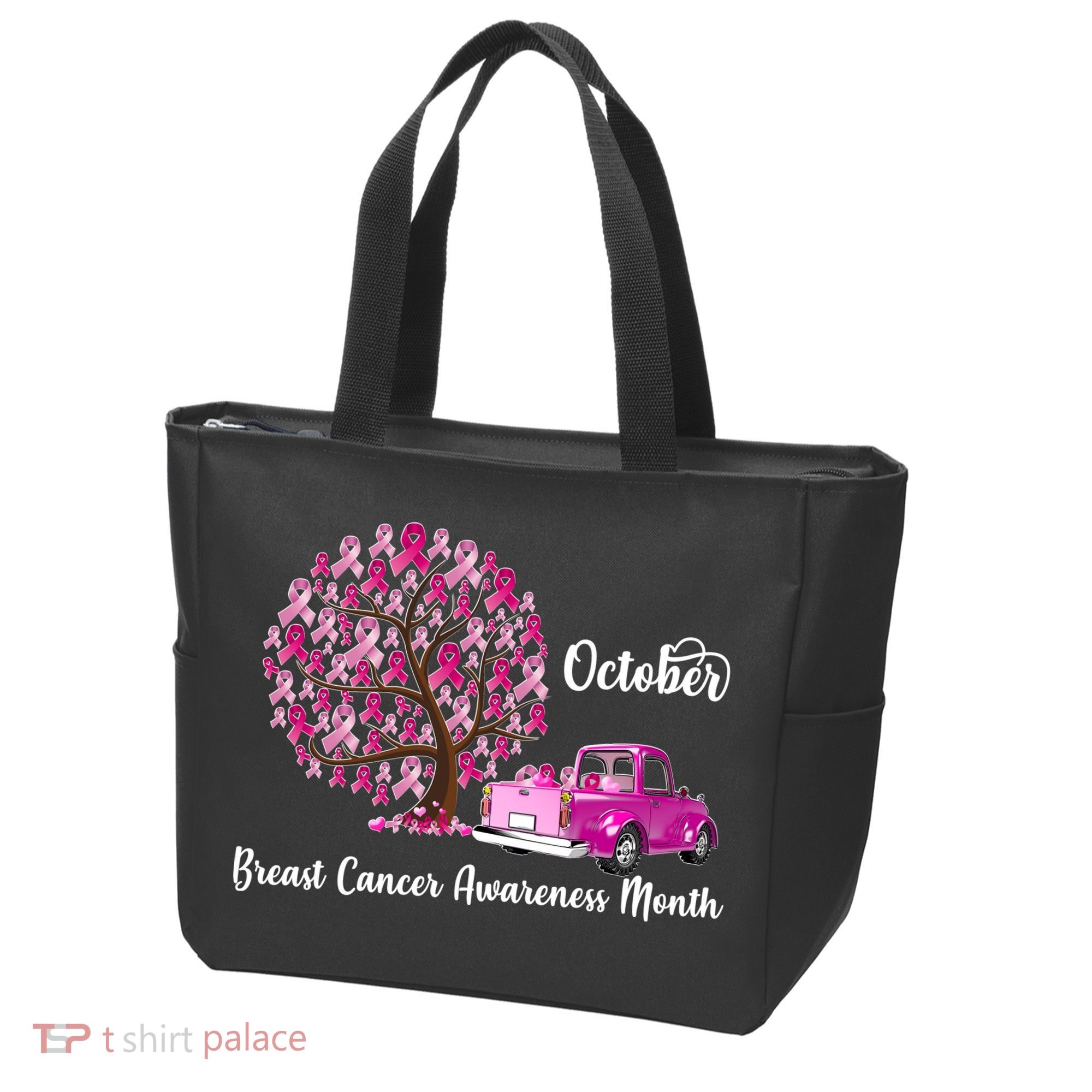 Breast Cancer Awareness Month October Roots Tote Bag