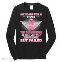 Breast Cancer Awareness My Scars Tell A Story Long Sleeve Shirt thumb 0