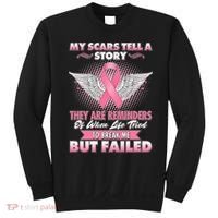 Breast Cancer Awareness My Scars Tell A Story Sweatshirt thumb 0