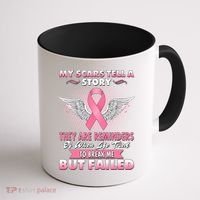 Breast Cancer Awareness My Scars Tell A Story Coffee Mug thumb 1