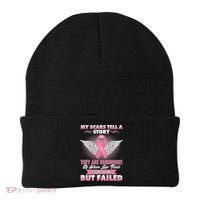 Breast Cancer Awareness My Scars Tell A Story Beanie thumb 0