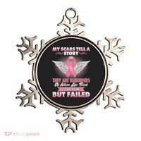 Breast Cancer Awareness My Scars Tell A Story Ornament thumb 0