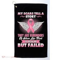 Breast Cancer Awareness My Scars Tell A Story Golf Towel thumb 0