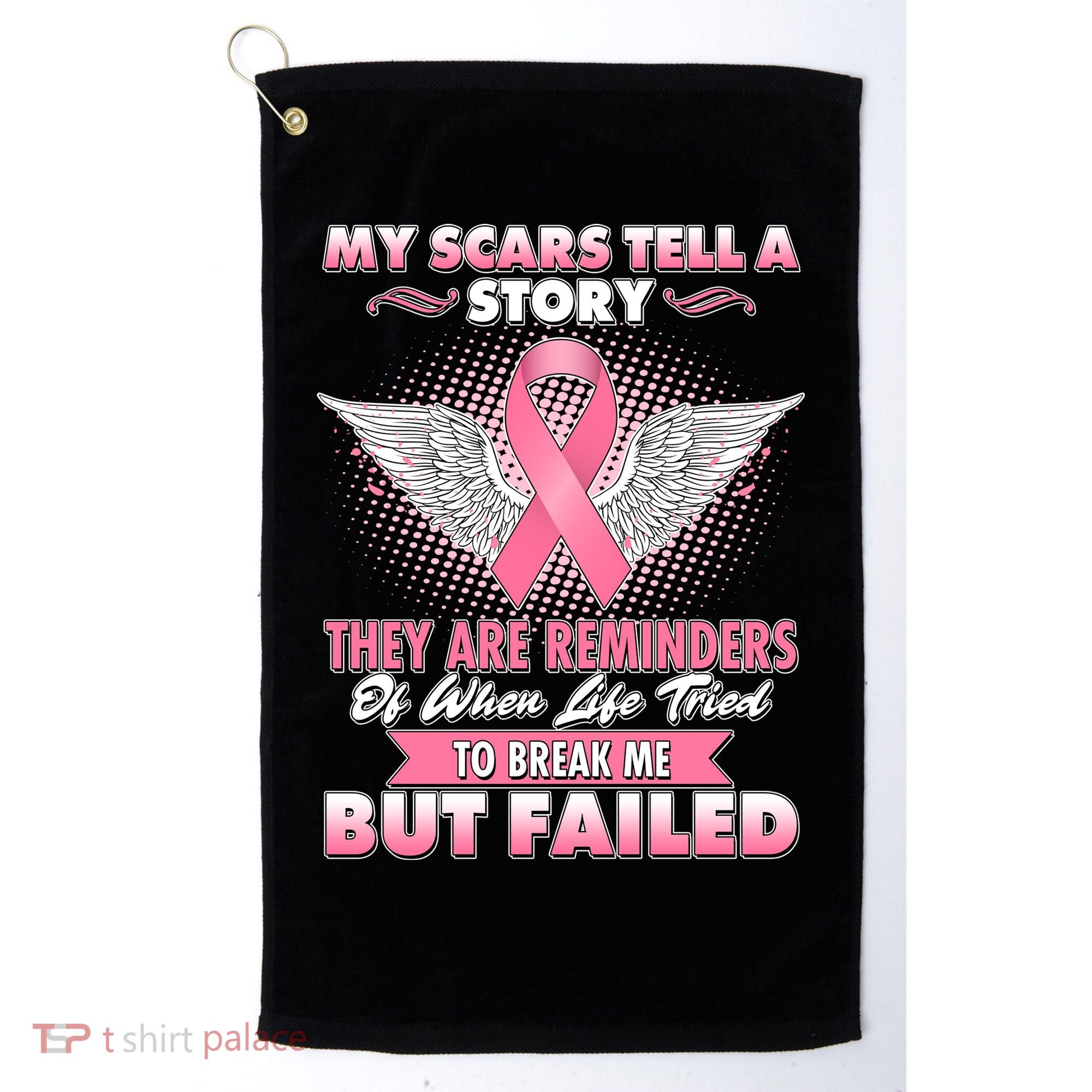 Breast Cancer Awareness My Scars Tell A Story Golf Towel