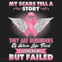 Breast Cancer Awareness My Scars Tell A Story Golf Towel thumb 3