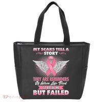 Breast Cancer Awareness My Scars Tell A Story Tote Bag thumb 0