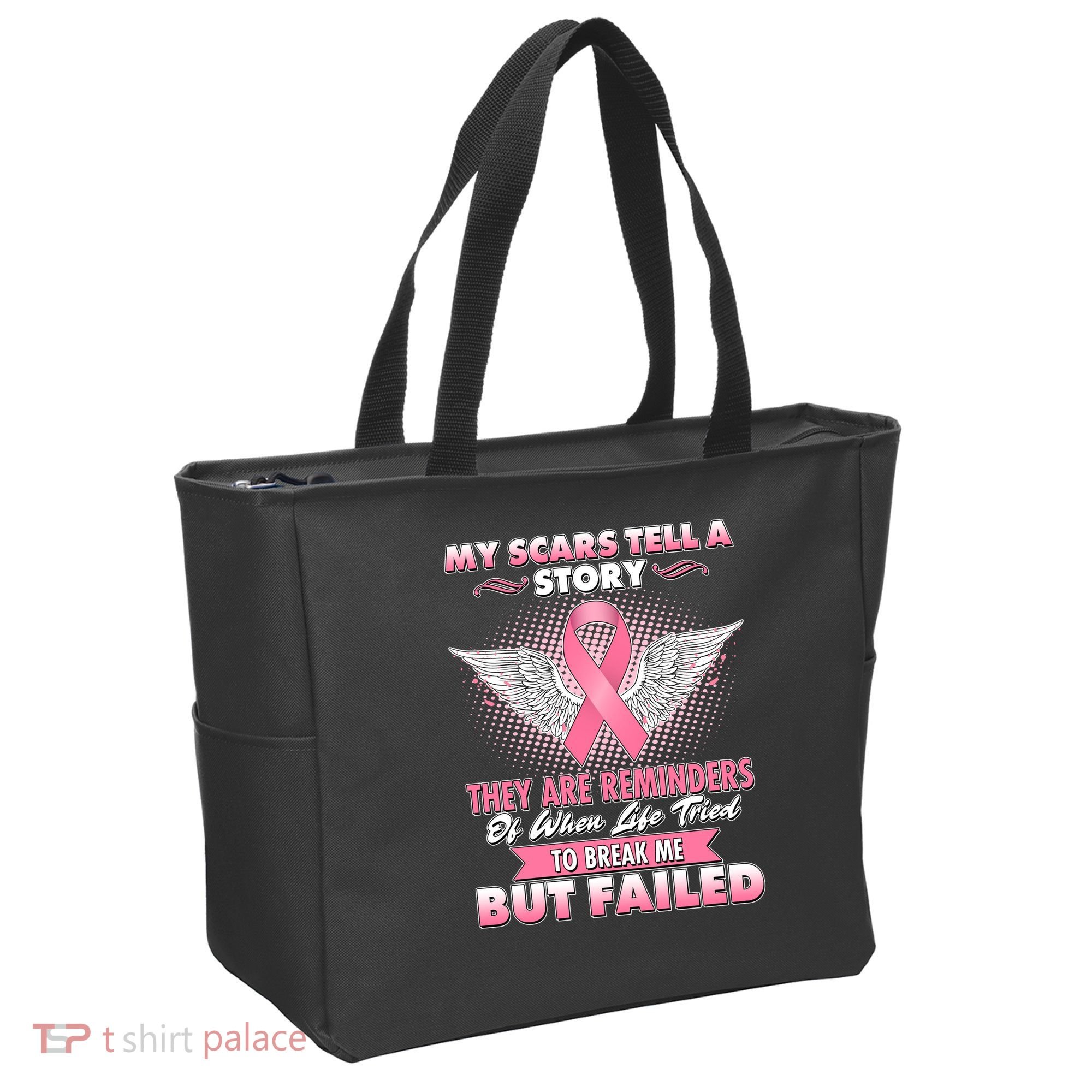 Breast Cancer Awareness My Scars Tell A Story Tote Bag