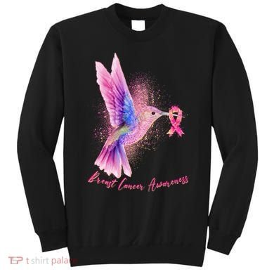 Breast Cancer Awareness Painted Hummingbird Sweatshirt