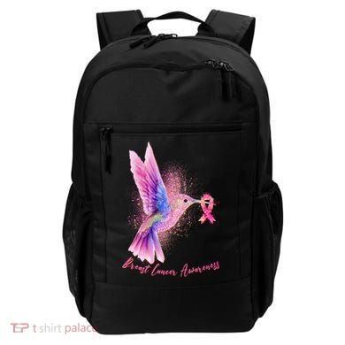 Breast Cancer Awareness Painted Hummingbird Backpack