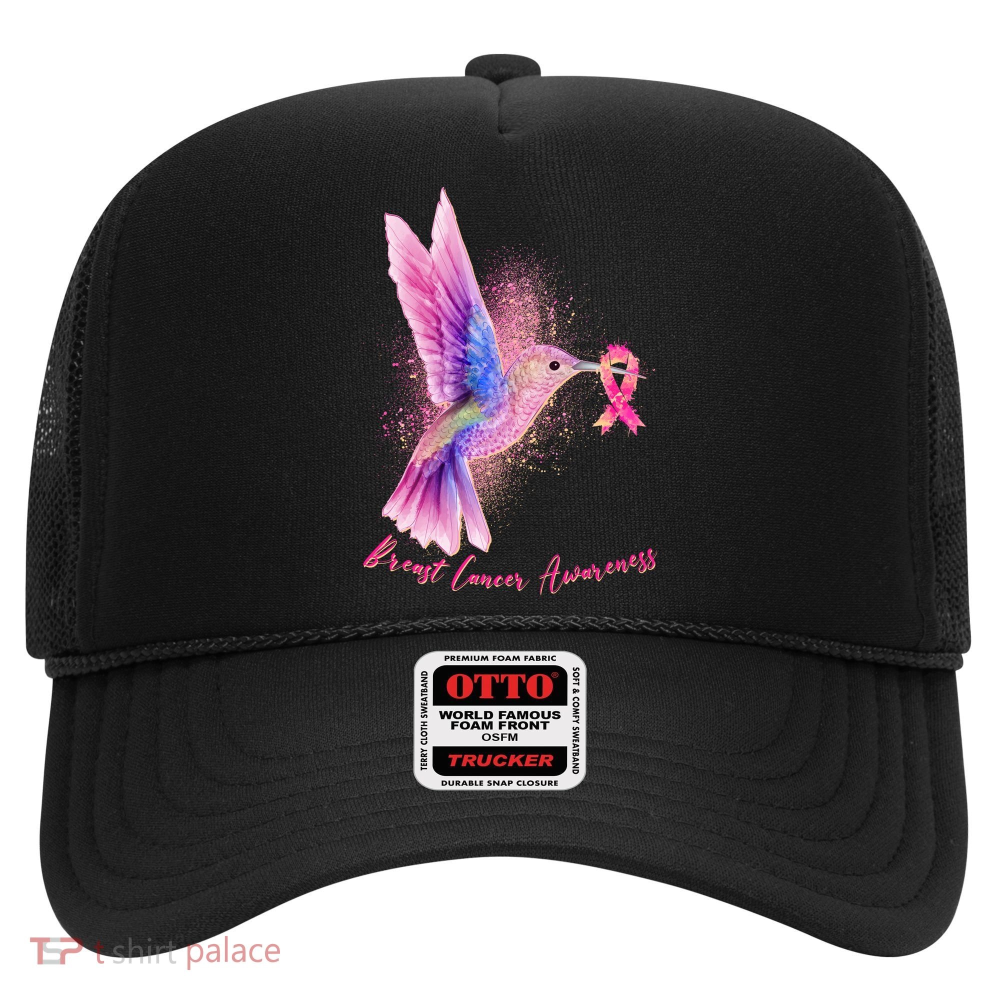 Breast Cancer Awareness Painted Hummingbird Hat