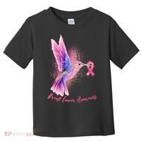 Breast Cancer Awareness Painted Hummingbird Toddler T-Shirt thumb 0