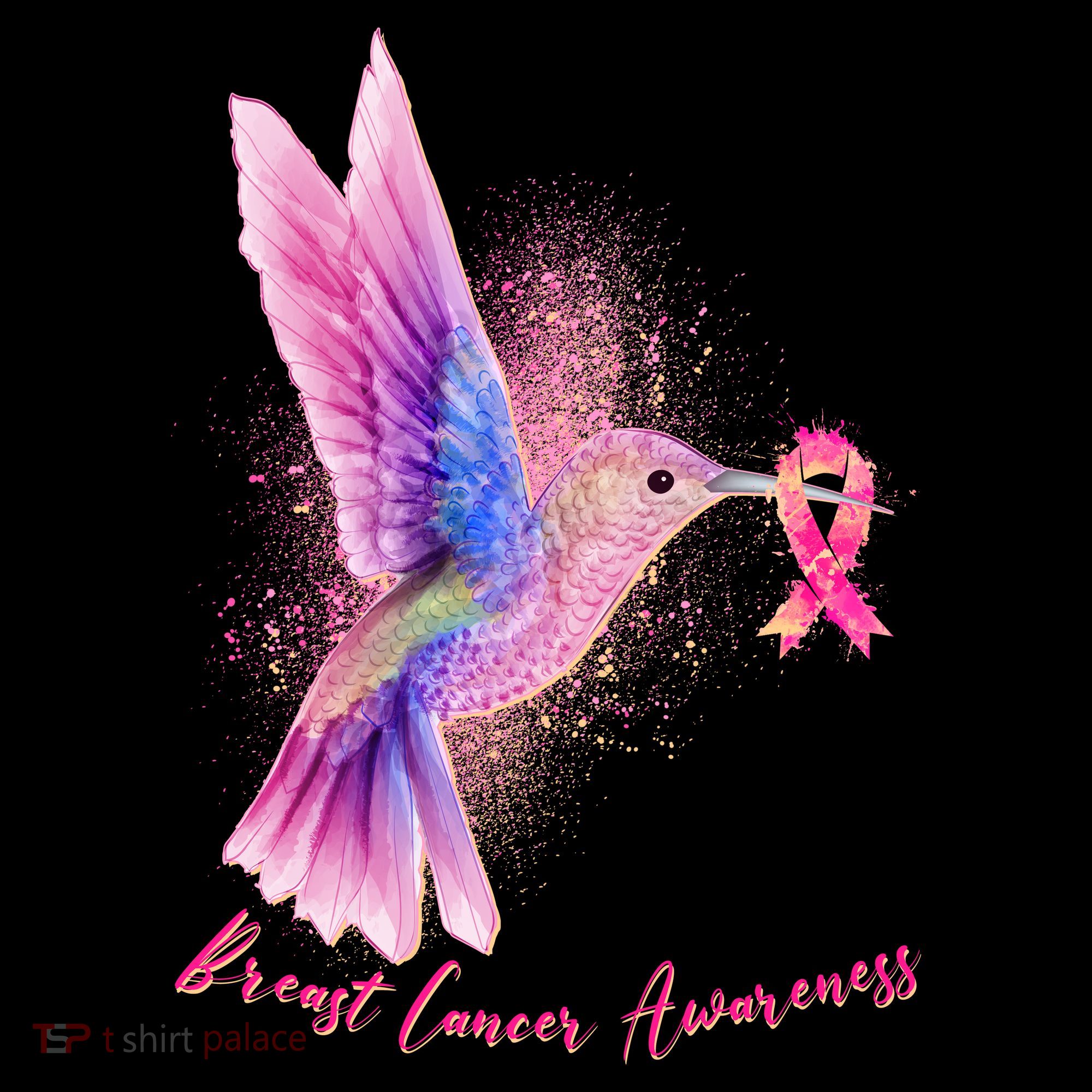 Breast Cancer Awareness Painted Hummingbird Visor