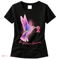 Breast Cancer Awareness Painted Hummingbird Women's T-Shirt thumb 0