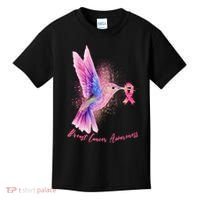 Breast Cancer Awareness Painted Hummingbird Kids T-Shirt thumb 0