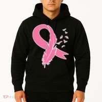 Breast Cancer Awareness Pink Feather Ribbon Hoodie thumb 2