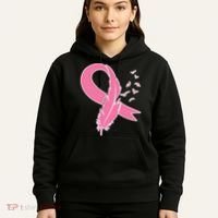 Breast Cancer Awareness Pink Feather Ribbon Hoodie thumb 5