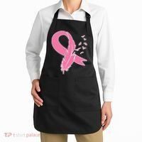 Breast Cancer Awareness Pink Feather Ribbon Apron thumb 2