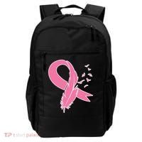 Breast Cancer Awareness Pink Feather Ribbon Backpack thumb 0