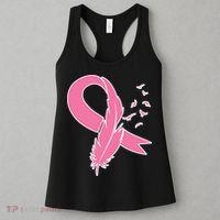 Breast Cancer Awareness Pink Feather Ribbon Women's Tank Top thumb 3