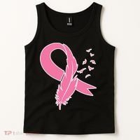 Breast Cancer Awareness Pink Feather Ribbon Tank Top thumb 2