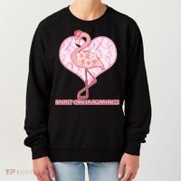 Breast Cancer Awareness Pink Flower Flamingo Women's Sweatshirt thumb 0