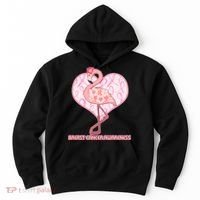 Breast Cancer Awareness Pink Flower Flamingo Hoodie thumb 0