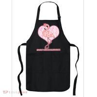 Breast Cancer Awareness Pink Flower Flamingo Apron thumb 0