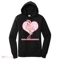 Breast Cancer Awareness Pink Flower Flamingo Women's Hoodie thumb 0