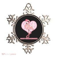 Breast Cancer Awareness Pink Flower Flamingo Ornament thumb 0